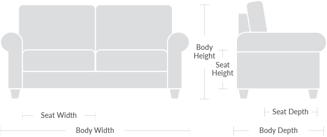 Loveseat dimention